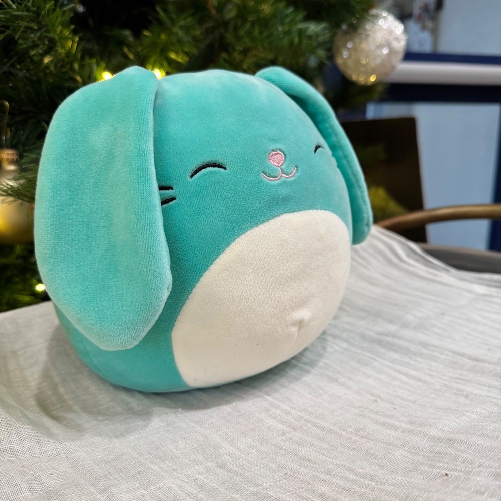 Original Squishmallow Teal Bunny Rabbit Plush Toy 7 inch Squishy - Picture 2 of 12